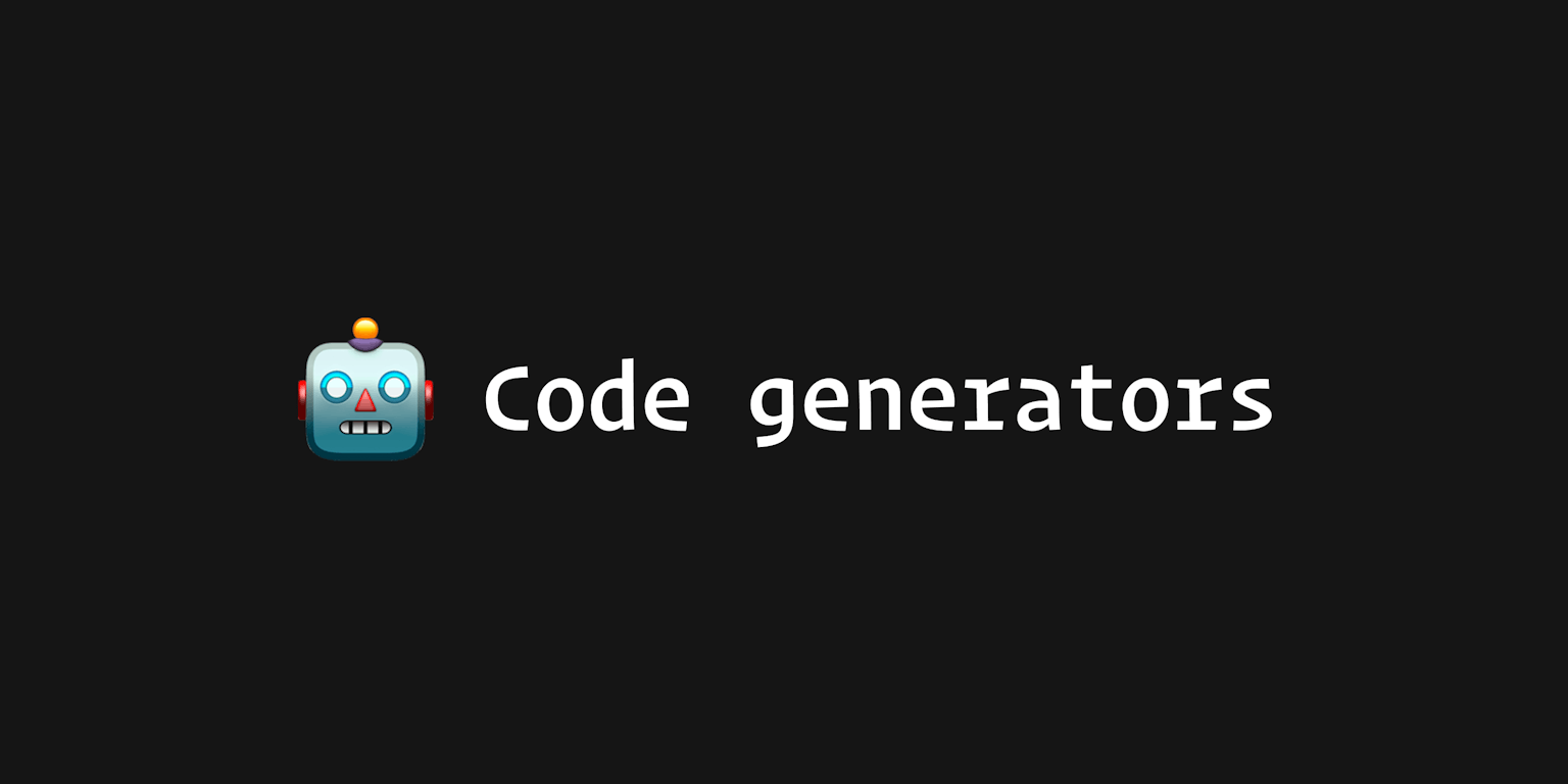 Using generators to improve developer productivity